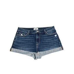 PAIGE Blue Denim Woman Mom Shorts